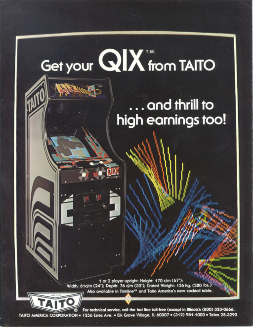 Qix (set 2, smaller roms) Arcade Game Cover